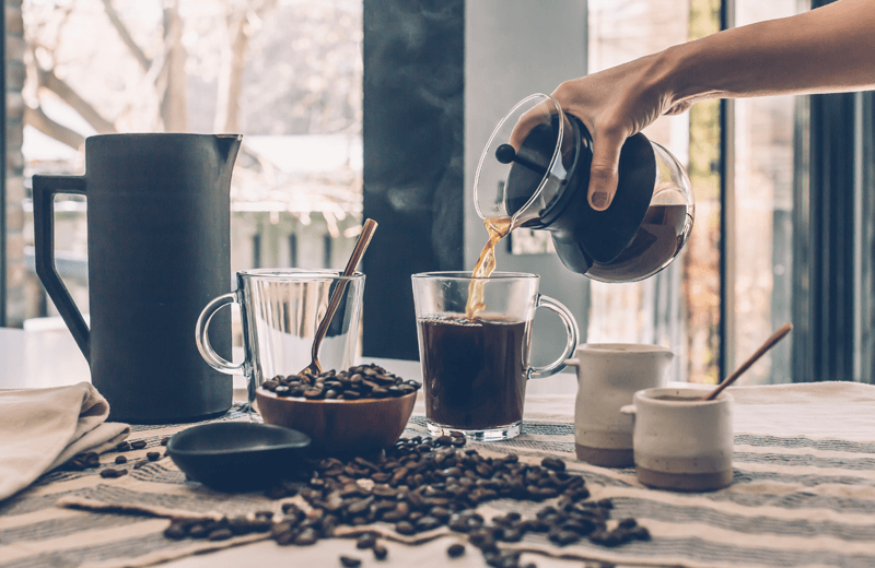 焙煎したてのコーヒー豆